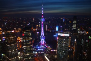 Widok z Jin Mao Tower