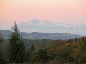 Widok na Tatry - październik