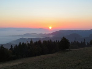 Wschód Słońca na Obidzy, październik