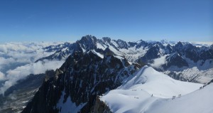 Widok z Aiguille du Midi