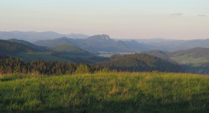 Widok z Grandeusa na Pieniny