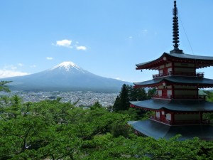 Widok na Fuji z Arakurayama Sengen Park